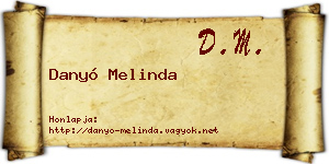 Danyó Melinda névjegykártya